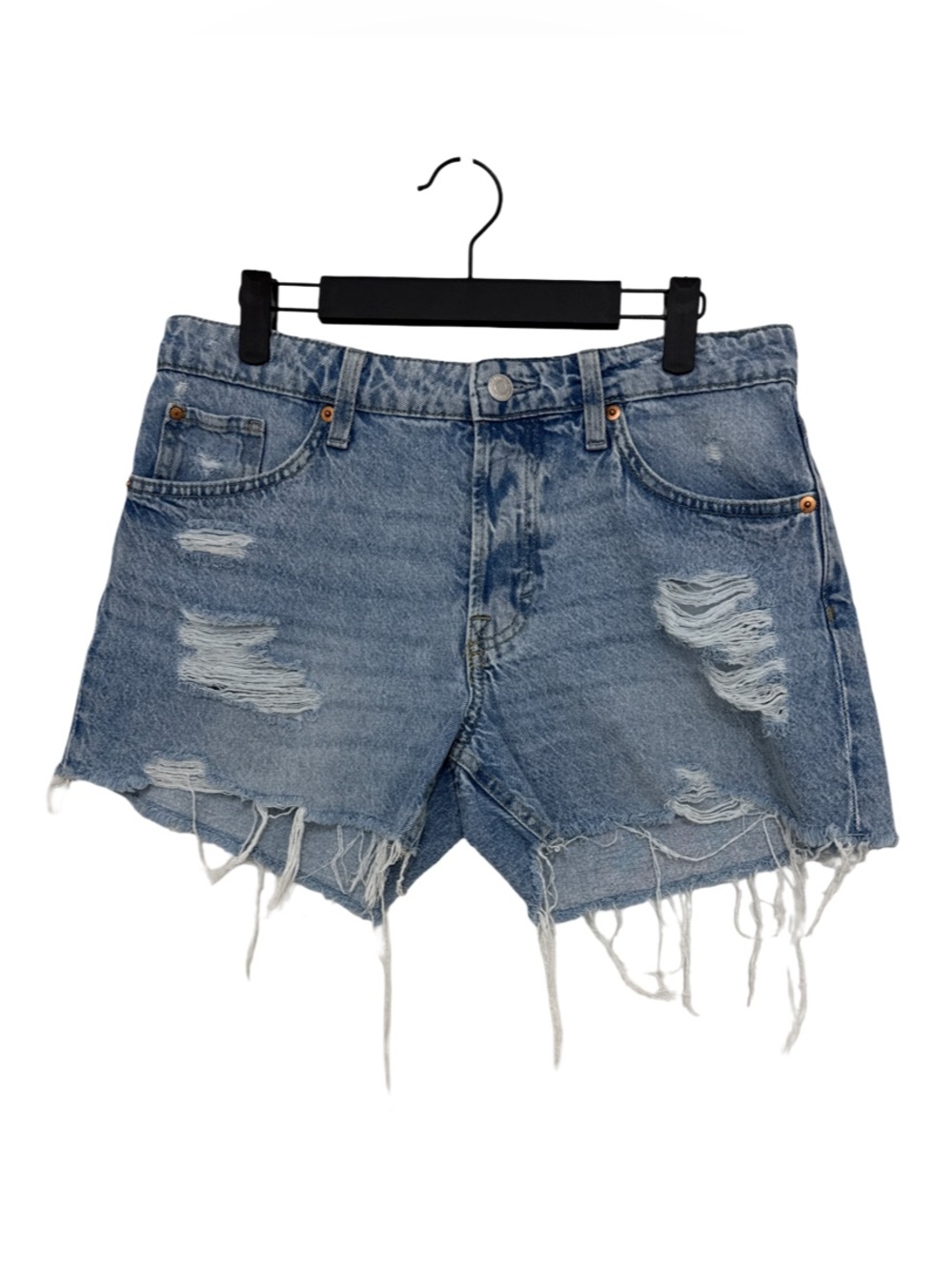 H&M 90s Boyfriend Shorts &Denim Distressed Jean Shorts Women’s 4